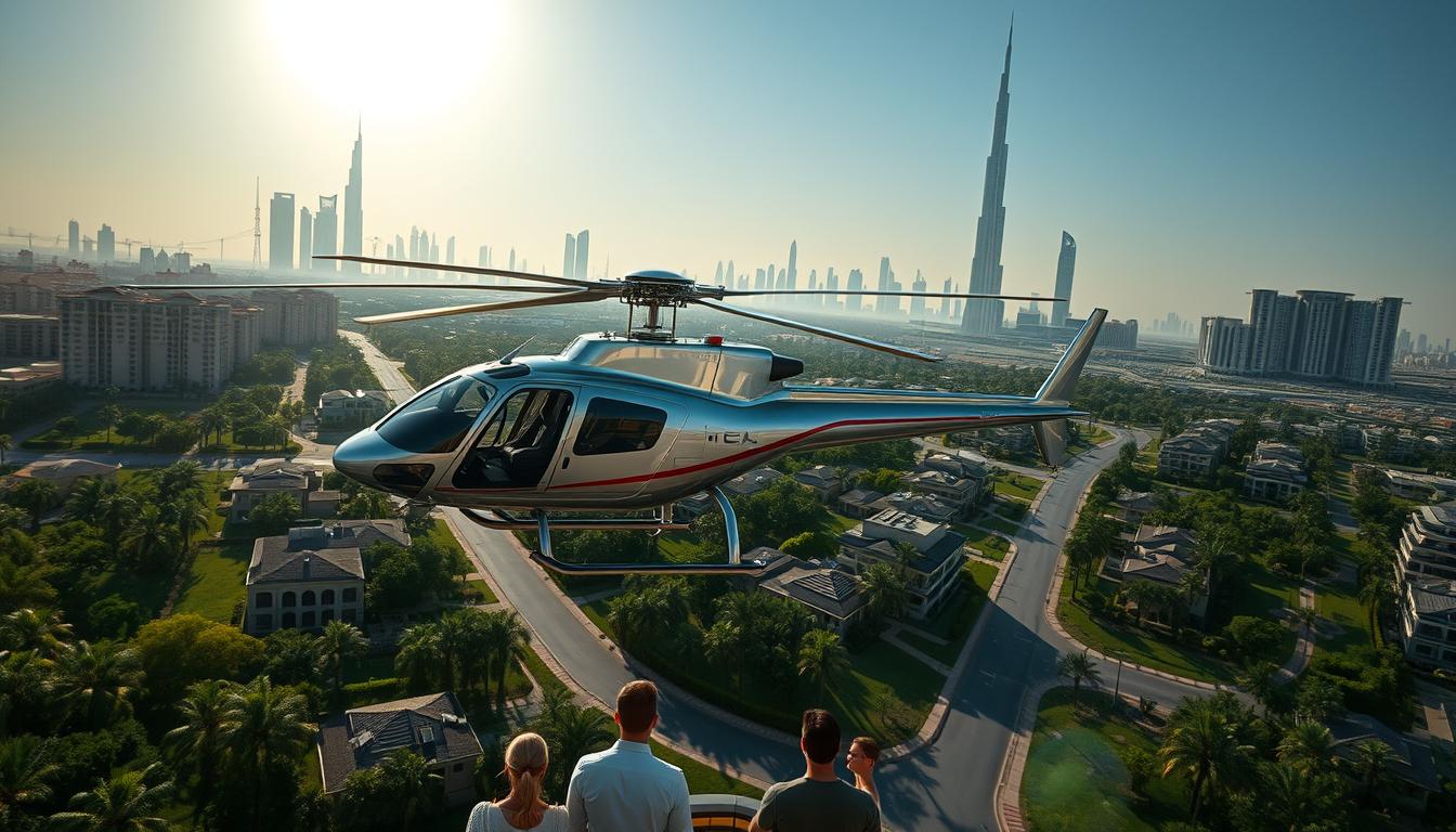 Helicopter ride booking service near Al Furjan Dubai