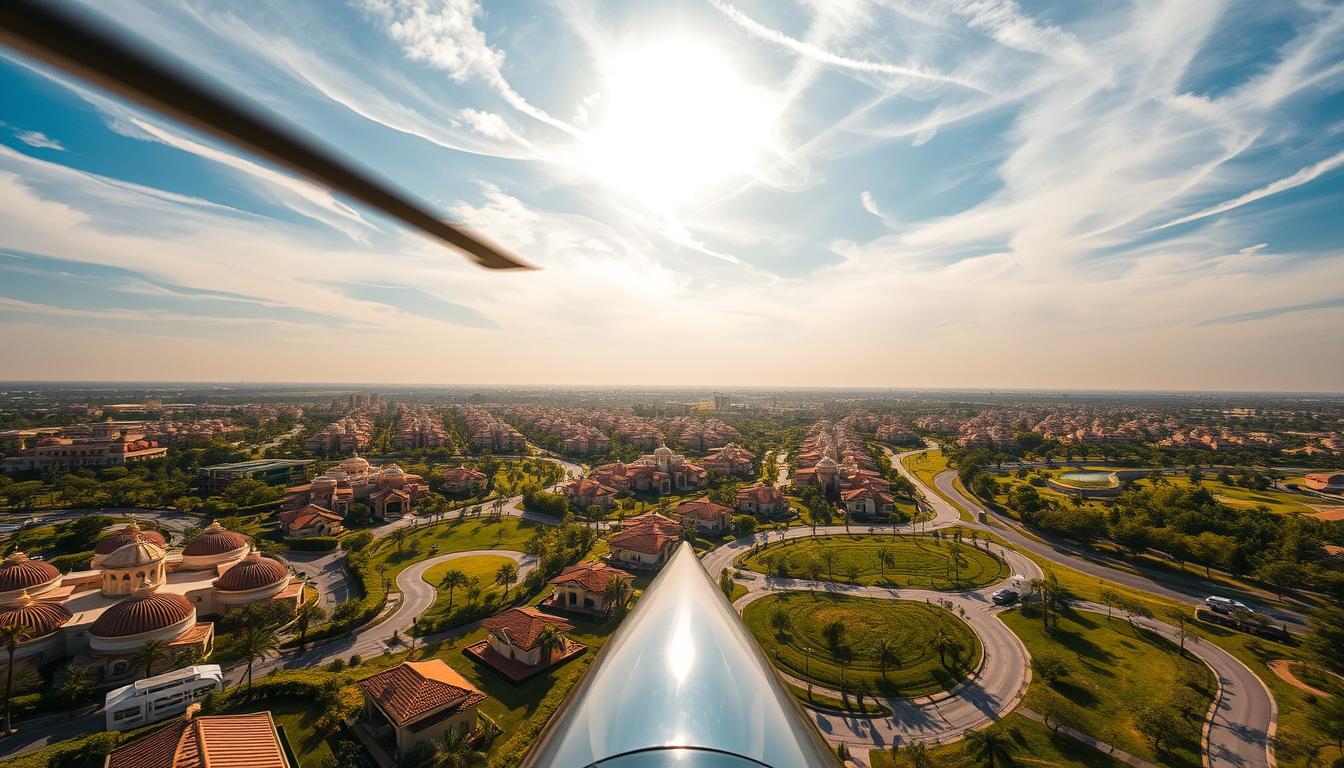 Helicopter ride booking service near Jumeirah Village Circle Dubai